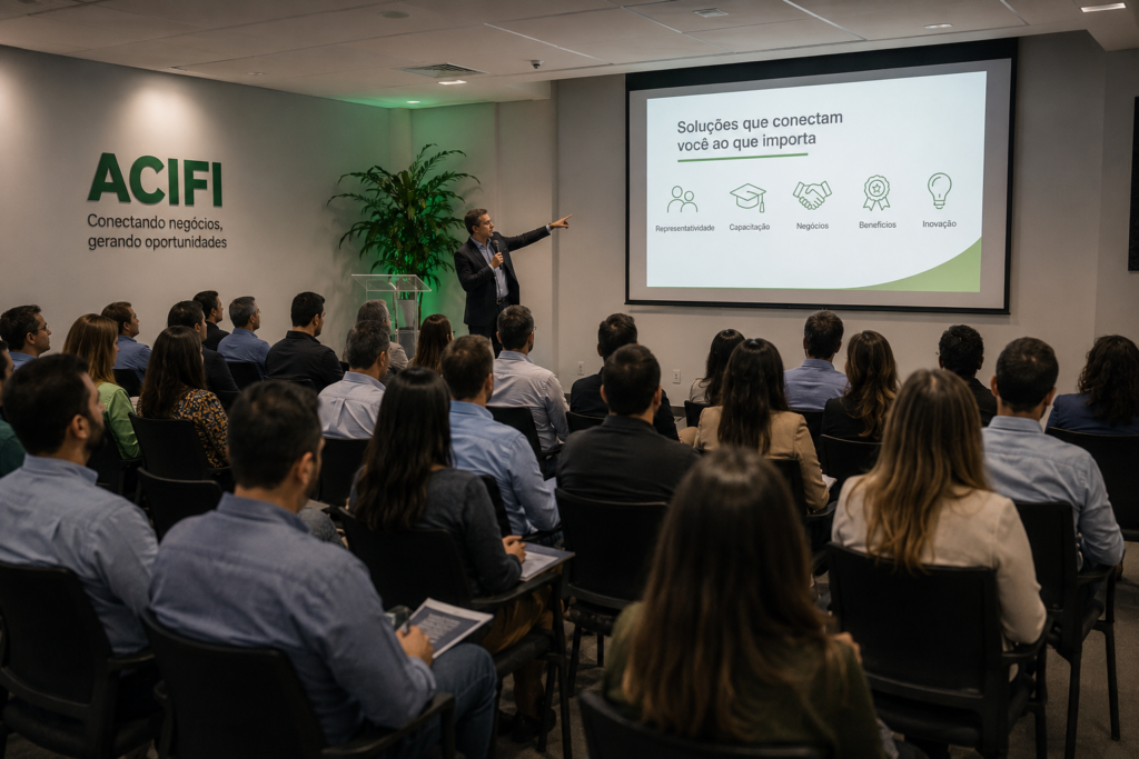 ACIFI recebe novos associados em encontro de integração